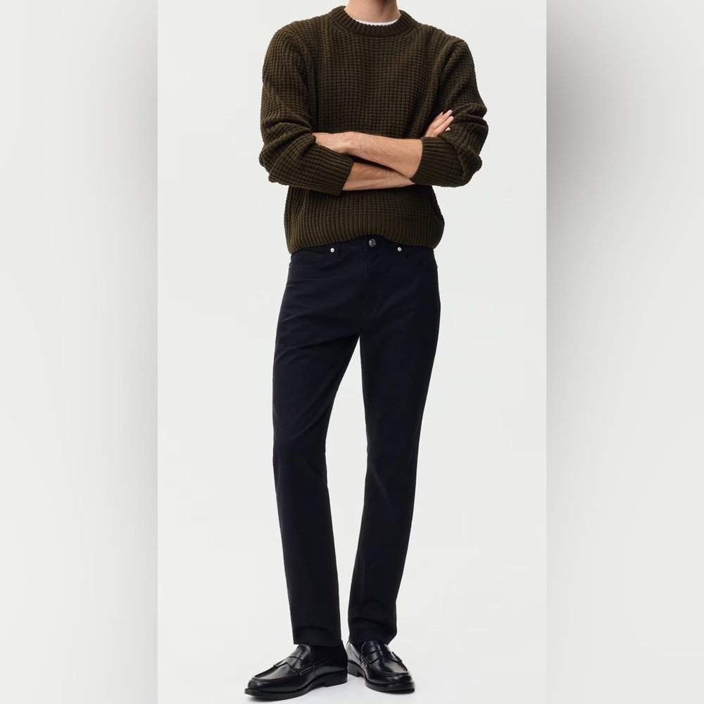 NWT H&M Five pocket slim fit stretch cotton pants Men’s 29 x 30 Black